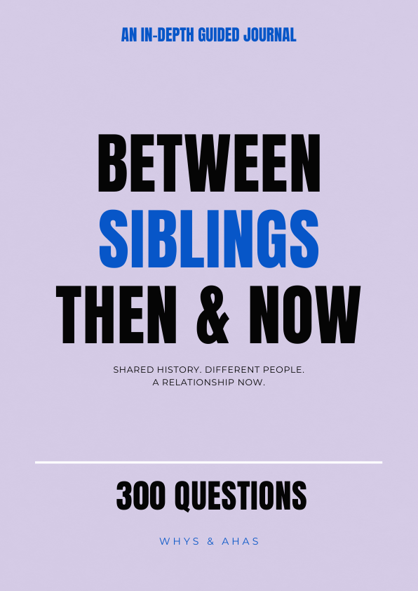 Between Siblings Then & Now - A4 printable journal cover